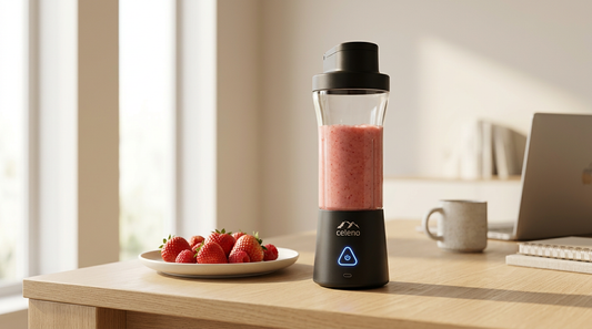 Celeno Atlas — La única blender portátil de 360W que tritura hielo y fruta congelada a 2.500m de altitud