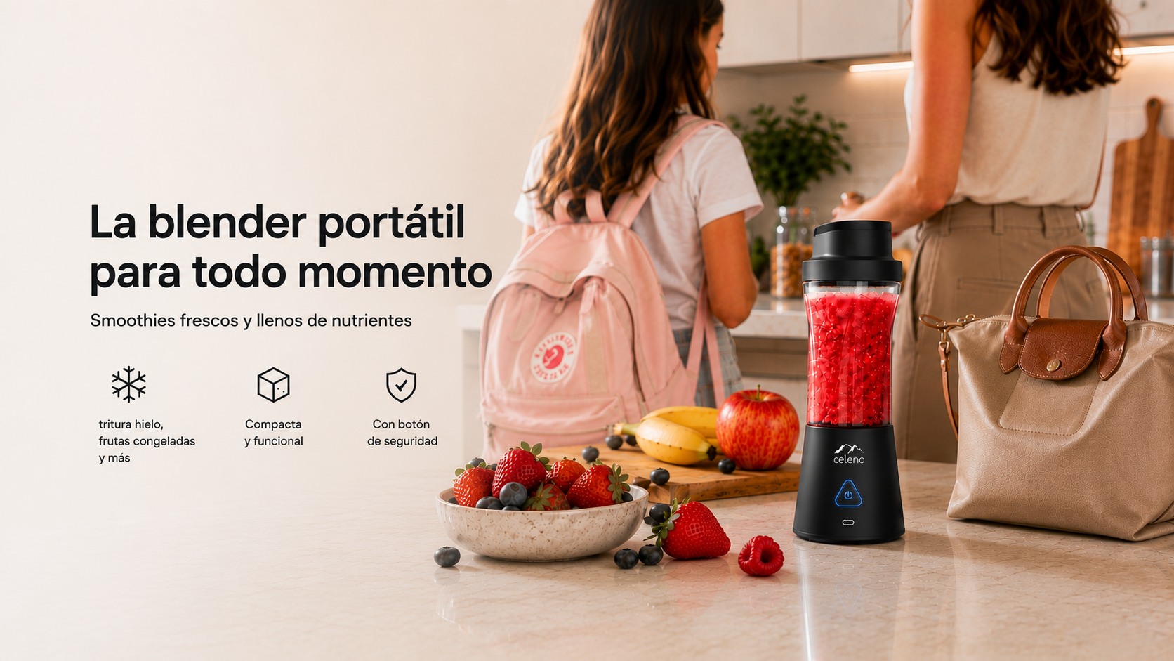 En menos de un minuto tienes tu smoothie